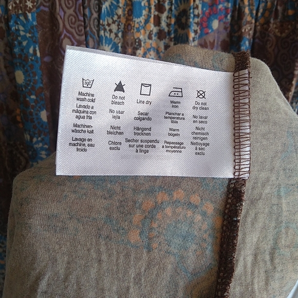 Espirit Brown Patterned Boho Dress size M - Picture 3 of 7